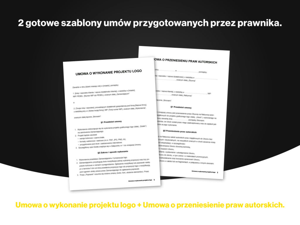 2 profesjonalne umowy dla grafika – gotowe szablony od prawnika